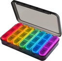 7 Tage Pille Box Organiser 3 Zeiten Tägliche Medizin Aufbewahrung Box,Cruxer Woche Medikamente Tablet Organizer Feuchtigkeit-Proof BPA Kostenlose Reise Dosette Box Dispenser Fall Vitamine halten, Kaffee Leberöl, Ergänzungen