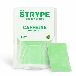 Energy Strips | Instant Koffein in einem Streifen | 80mg pro Servieren | Tragbare Koffein + Atemnoten | Zero Calories & Zero Sugar | Spearmint Flavor | 12 Streifen pro Packung