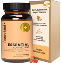 Zukunft Kind Vegan Multivitamine - Glasflasche & Hergestellt für Vegane mit Omega 3 DHA, EPA, Vitamin B12 & D3 für Energie, Fokus und Stimmung (60 Softgels)