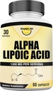 Alpha Liponsäure Kapseln 1300mg pro Servierung - 30 Portionen pro Flasche - Antioxidans Unterstützung für allgemeine Gesundheit