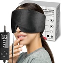 sticro Beheizte Augenmaske mit extra großer Größe für trockene Augen und Sinus Druck Relief, Ultra weiches Gesicht Heizkissen für Zug Kopfschmerzen Relief, Jaw TMJ Schmerz Relief - 3 Hitze & 5 Timing-Einstellungen (schwarz)