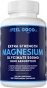 Magnesium Glycinate 500mg Pure Night Sleep, 120 Kapseln, hohe Absorption - Non-GMO, Glutenfrei, Vegan, Bio - Nahrungsergänzungsmittel für Schlaf, Herz-Gesundheit Nerven, Knochen, Muskeln - Massive 4 Monate Versorgung