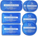 Wiederverwendbare heiße und kalte Eis-Packs für Verletzungen Wiederverwendbar – 7 Stück flexible Eis-Packs in mehreren Formen und Größen – Mehr Verwenden Eis-Pack für Rückenschmerzen Relief, Hals, Schulter