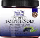 Reddy Naturals - Purple Polyphenols Ergänzung mit Muscadine Grape Seed Extract - Natürliches Gut Gesundheit Unterstützung Pulver mit Okra-Extrakt, Antioxidans Mischung für Energie und Verdauungsgesundheit (30 Portionen)