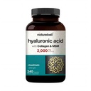 NatureBell Hyaluronsäure ergänzt 2.000 mg | 240 Kapseln, mit MSM & Hydrolyzed Bovine Collagen – 3 in 1 Unterstützung für Haut Hydration, Gelenkschmierung, Haar und Augengesundheit