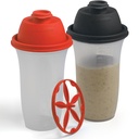 SIGNORA WARE Shaker Bottles | 17-Ounce Plastic Protein Shake Bottle for Meal Replacement Shakes & Smoothies, Getränke, Mixing Salad Dressing & Sauces, Margarita, & More | 2 Pack