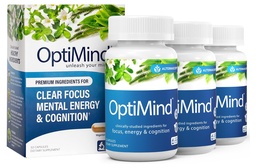 Optimind Bacopa Monnieri Brain Supplement für Speicher und Fokus, Nootropics mit Phosphatidylserin, Huperzine A, Non-GMO, Klinisch untersuchte Inhaltsstoffe, 96 Kapseln