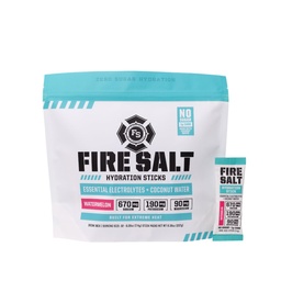 Fire Science Fire Salt Hydration Sticks, Elektrolyte & Kokoswasser, Hydration Drink Mix mit Magnesium, Kalium & Natrium, Zero Sugar, Single Serve on the Go Packs, Watermelon Flavor, 32 Count