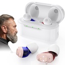 Wiederaufladbare OTC Hörgeräte für Senioren - 16 Kanäle & 4 Moden Hörgerät mit Lärmbelästigung, Unsichtbares In-Ear-Gerät mit Ladefall für Erwachsene