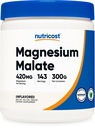 Nutricost Magnesium Malate Powder (300g) - 420mg Magnesium Per Serving - Non-GMO, Glutenfrei