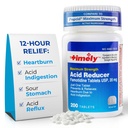 Timely Acid Reducer Famotidin 20mg - Anatcid Acid Reflux Medicine for Heartburn Relief and Acid Indigestion Symptoms - 200 Tabletten