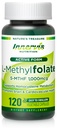 Bioaktiver Folat (L-5-MTHF 1000mcg, Folate 1700mcg) – Messing & Mood-Unterstützung, Easy-to-Swallow, 120 Veg-Kapseln