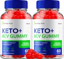 (2 Pack) Trim Keto Tonic Keto ACV Gummies, Trim Keto Gummies Weight Management Supplement, Trim Keto Tonic Reviews with Apple Cider Vinegar, Trim Keto Tonic Advanced ACV Gummies, B12 (120 Gummies)