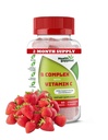 Erdbeer Flavored Vitamin B Complex Gummies - B Complex mit Vitamin C - Unterstützt Nervous System und steigert Energie Levels - Assists mit kognitiver Funktion - Große Verkostung und einfach zu schlucken