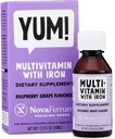 NovaFerrum Yum | Multivitamin mit Eisen für Kinder, Kleinkinder und Kinder Alter 4 & Unter | Immununterstützung | Glutenfrei zertifiziert | Zuckerfrei | Raspberry Grape | 50 Servietten
