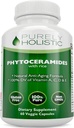 Phytoceramide Hauttherapie-Ergänzung 60 Kapseln 100% Rice Basierend 100% Natürliche Vegetarisch / Vegan Kapseln 100% DV Vitamin A, C, D & E ohne Füllstoffe oder künstliche Inhaltsstoffe
