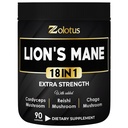 Zolotus Lions Mane Mushroom Complex Kapseln mit Cordeyceps, Elderberry, Ginkgo Biloba, Bacopa - 90 Kapseln