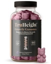 TruHeight Growth Gummies (Grape) Tall Nutrition for Natural Growth Supplement for Kids & Teens - Vitamin D, K, Calcium & Ashwagandha, Knochenstärke Vitamine D3 K2, Picky Eater, Höhere Alter 5+