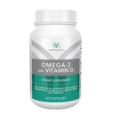 Mannatech Omega-3 mit Vitamin D3 für Knochen, Herzgesundheit und kognitive Unterstützung, hergestellt aus reinem Fischöl