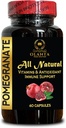 Granatapfelextrakt | Antioxidans Ergänzung | Unterstützung Herzgesundheit | Gemeinsame Unterstützung und Vorarbeit für Männer und Frauen | Unterstützung Immungesundheit - 1 Flasche 60 Kapseln