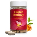 Fungiments Super Bouncy - Pilzergänzung - Cordyceps Pilze, Grüner Tee, Ginseng - Energie und Fokus (60 Kapseln)