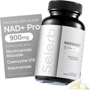 Selerb NR900 - NAD+ Ergänzung für Hautalterungsunterstützung, Zelluläre Energieunterstützung und Fokus, Hohe Potenz - 60 Zähler - Wellness Supplements Diät
