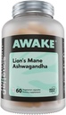 Mushroom Genetics Lions Mane & Ashwagandha Ergänzung Kapseln - Nootropic Pilz für Gehirn, Gedächtnis & Stress Relief | Fruchtkörper & Ashwagandha Wurzel für Fokus, Energie & Wellness | 60 Kapseln