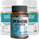 Spermidin & Fisetin Longevity Bundle: 20mg Spermidin + 300mg Fisetin + Verdauungsenzyme für Gutgesundheit – Aging Defense, Cell Renewal, & Digestive Relief für Männer & Frauen