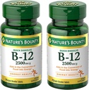 Nature's Bounty Vitamin B12 2500 mcg, Cellular Energy Support, for Energy Metabolism, Heart & Nervous System Health, 75 Quick Dissolve Tablets (Pack von 2)