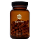 Moon Juice SuperYou Ashwagandha Ergänzungen mit Rhodiola, Shatavari & Amla - Cortisol Reducer für Energie, Stimmung, Fokus und Stress Unterstützung, Vegan, Non-GMO & 100% Traceable, 60 Kapseln, 30 Servietten