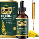 Bio Mullein Tropfen für Lunge, Mullein Leaf Tinkture Support Lung Cleanse, Natürliche Ergänzung Flüssiger Extrakt für Lung Detox und Respiratory Health, Vegan, 2 fl oz