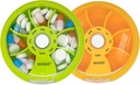 Pill Organizer Small Pill Case 7 Tage Portable Travel Pill Box Cute Daily Pill Container für Medizin Fish Oil Supplements Vitamin Case (Green+Orange)