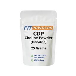 Citicoline-Pulver, CDP Choline-Pulver mit Scoop, Non-GMO, Kognitive Ergänzung für Gedächtnis und Lernen (25 Gramm)