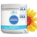 Core Med Science Liposomal Berberin Supplement, 300mg - Arzt formuliert Berberin HCL mit Alpha-Liponsäure für Blutzucker, metabolische Gesundheit & Darm-Unterstützung - hohe Absorption - 60 Kapseln
