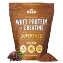 B.rad Superfuel - Grass Fed Whey Protein Isolate mit Creatine | Farm-Fresh, Easy-to-Digest, Clean Ingredients | 2 Pounds | 100% USA Sourced | Cocoa Bean (Chocolate)
