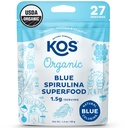 KOS USDA Organic Blue Spirulina Powder, Phycocyanin - Vegan Algae Superfood - Natürliche Lebensmittel Färbung für Glattwaren & Protein Getränke, Pflanzenbasiert, Non GMO - 27 Servierungen