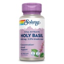 SOLARAY Holy Basil 1000 mg - Tulsi Holy Basil Adaptogen mit 2,5% Ursolic Acid - Adrenal Support, Fokus, Okzialer Stress und Stimmungsunterstützung - Non-GMO, Vegan, Glutenfrei, 60-Tage Garantie, 30 Servietten