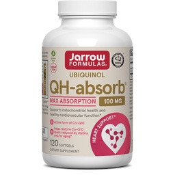 Jarrow Formeln QH-Absorb Ubiquinol 100mg - 120 Softgels - Hohe Absorption & aktive antioxidative Form von Co-Q10 - Unterstützt Mitochondriale Energieproduktion & Gesunde Herz-Kreislauf-Funktion