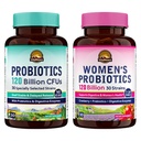 Vitalitown Probiotic Bundle (Pack von 2) | Probiotics 120 Billion CFUs (Item 1) & Frauen Probiotics (Item 2) | Regal Stabil, Einmal täglich | Gut, Immune, Vaginal Health | 60 Kapseln | 30 Tage Versorgung Jede