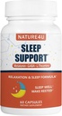 3 in 1 Schlafhilfen für Erwachsene Extrastärke, Extend Release Melatonin 5 mg, L Theanine 250 mg, GABA 250 mg, Entspannung und Schlafergänzung, 60 Kapseln