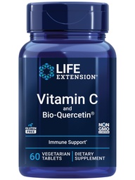 Lebensverlängerung Vitamin C und Bio-Quercetin®, Herz-Kreislauf-Ergänzung, Immununterstützung, hochabsorbierbar, Quercetin, Vitamin C, Glutenfrei, Non-GMO, Vegetarisch, 60 Tabletten