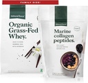 Natürliche Kraft Gras Fed Bio Whey Protein Pulver Vanille Flavor 5 lb Clean Marine Collagen Powder 11.7 oz