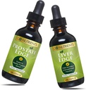 Go Nährstoffe Prostata Edge 2 oz Prostata-Supplement für Männer Gesundheit mit Pygeum, Saw Palmetto Extrakt, Sting Nettle Root & Liver Edge 2 oz Liver Cleanse & Advanced Liver Supplement