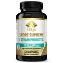 Spore Supreme Spore Based Probiotic 120 Capsule x 10 Billion / 4 Strain Formel - 4 Monate Versorgung - Keine Kälte erforderlich, Säurebeständige Strains, Dairy Free
