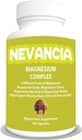 Magnesium-Komplex mit Magnesium-Glycinat, Magnesium-Malat, Magnesium-Zitrat, Magnesiumoxid, Stress- und Schlafhilfe, Gehirn- und Herzunterstützung, Muskel-, Gelenk- und Knochenunterstützung