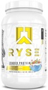 RYSE Loaded Protein Powder - Fruity Crunch - 25g Whey Protein Isolate & Konzentrat mit Prebiotic Fiber & MCT - Low Carb, Low Sugar, Digestive-Friendly - 27 Portionen / 2 lb Tub