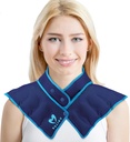 Neck Schulter Heizung Neck Wrap Mikrowelle Heizkissen, heiß und Luftfeuchtigkeit Rücken Schmerzen Relief Heiße Kompresse, einstellbare Mikrowellen Hals-Heizung (NSF-Blau)