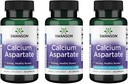 Swanson Kalzium Aspartate - Kräuterergänzung Förderung von Knochen, Herz, & Muskel-Gesundheit - Natürliche Formel Förderung Total Body Wellness - (60 Kapseln-200mg Jeder) (3 Pack)