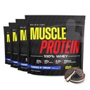 COLOSSAL LABS Muscle Whey Protein Flavored Protein Powder, 25.000mg Aminosäuren/Serving, Cold Filtered(Packaging May Vary) (20 Pound (Pack of 4), Cookies & Cream)