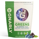 Gnarly Nutrition Greens Superfood Powder – Blueberry Acai Performance Super Greens Powder – NSF Sport Certified – Organic, Probiotics & Essential Micronutrients - Blueberry Acai, 11.64 Unze